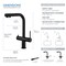 Kibi Circular 2-in-1 Water Filter Kitchen Pull Out Faucet- Matte Black KFF502MB - alternate 5